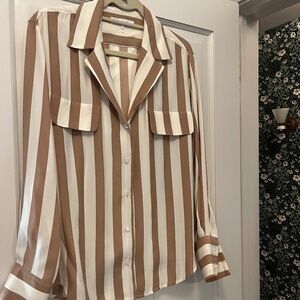 Frame silk striped shirt